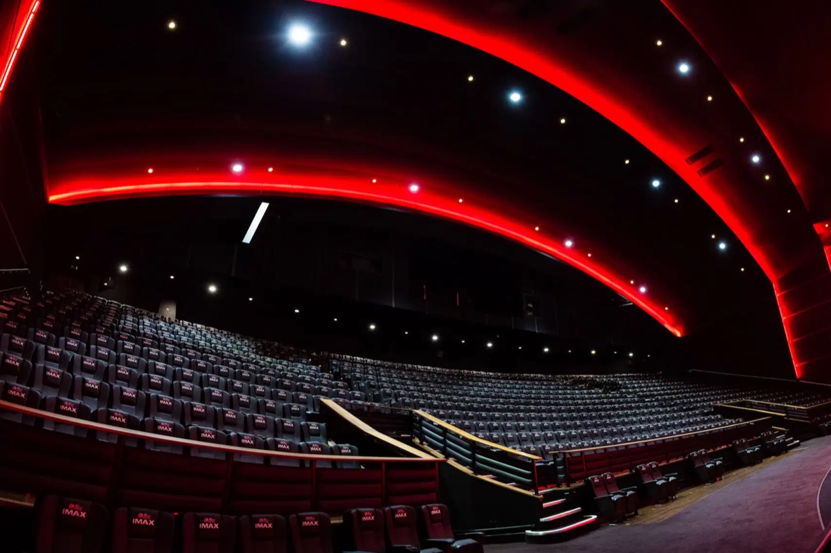 IMAX cinema screen at Leicester Square