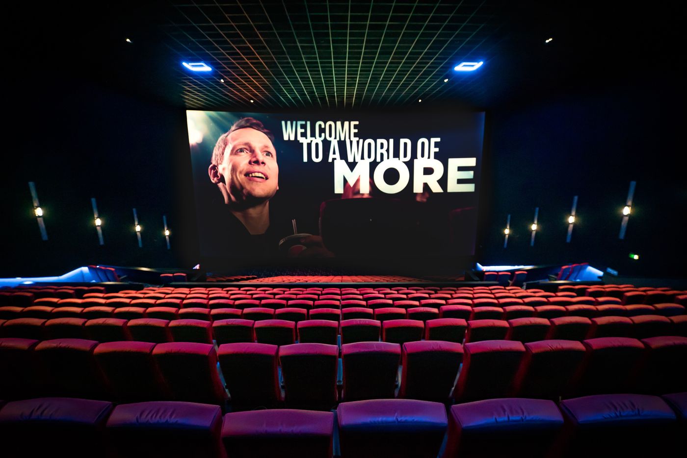A Cineworld screen, the pitch day venue