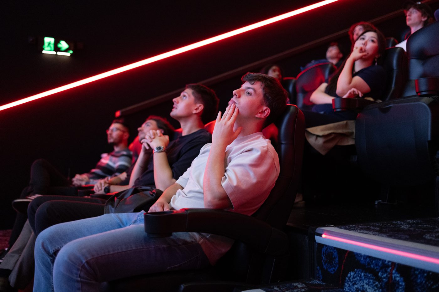 An engaged audience at StudentVenture's Pitch at the Movies